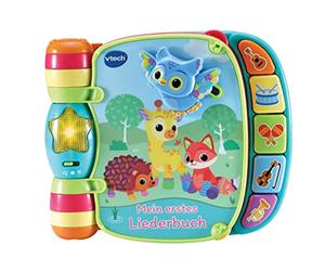 VTech Baby My First Songbook - Colourful Book with 6 Pages and Movable Elements for Playing, Listening and Sing Along - For Children from 6-36 Months
