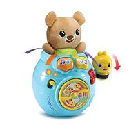 VTech Baby Peek-a-Boo Bear, Baby Interactive Cuddly Toy for Sensory Play, Baby Musical Toy with Sounds, Songs and Phrases, for Toddlers Aged 6 Months, 1, 2 and 3 Years, English Version