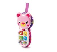 Vtech Baby Peek & Play Phone pink, English | Four buttons teach feelings, numbers, colours and first words, with 3 songs and 15 melodies. Ages 3-24 months