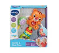 VTech Interactive Baby Toy Rattle & Roar Tiger - Rattle, Bright Colours, Patterns, English Version