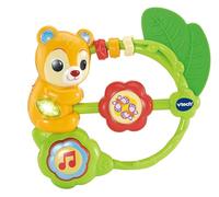 VTech Baby Shaking Sounds Bear Rattle, Interactive Toy with Lights Nature Sounds & Melodies, Fine Motor Skills & Tactile Stimulation, Gift for Ages 0, 3, 6 Months +, English Version
