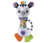 VTech Baby Shaking Sounds Zebra, Rainmaker Toy, Rattle Toy with Bright Colours, Patterns and Textures for Sensory Play, Gift for Babies 3, 6, 9, 12 months +, English version