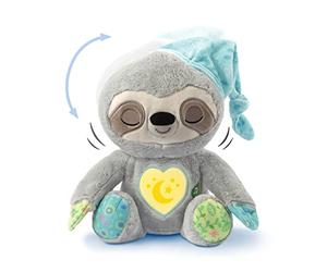 VTech Baby snoring, the snooze sloth - cute cuddly toy as a sleep aid - with natural and everyday sounds, music and night light - for children from birth
