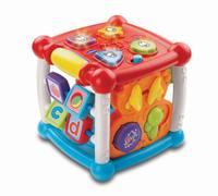 VTech Baby Turn and Learn Baby Activity Cube, Interactive Educational Toy with Shape Sorter, Music and Sounds for Early Development, Suitable for Babies from 6 Months+
