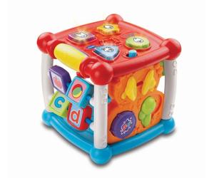 VTech Baby Turn and Learn Baby Activity Cube, Interactive Educational Toy with Shape Sorter, Music and Sounds for Early Development, Suitable for Babies from 6 Months+