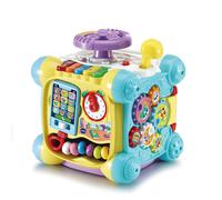 VTech Baby Twist & Play Cube, Interactive Baby Toy with Steering Wheel, Sensory Shape Sorter, Music & Lights, Gift for Infants, 9, 12, 18 months +,