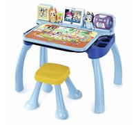VTech Bluey - Activity Desk, English | Official Bluey Desk with Bluey accessories, 3 touch-and-learn pages and flip-up art station for games & creativity. Ages 3-6