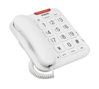 VTech CL1100 Corded Landline House Phone with Big Button, Visual Ring