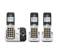 VTech Cordless Phone with 3 Handsets, Answering Machine, Large Display and Big Buttons, Caller ID, Full Duplex Handsfree Calling, Last 10 Dial, Easy to Use, VG232-3