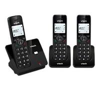 VTech CS2002 Triple Digital Cordless Home Telephone DECT Caller ID Black