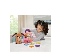 VTech Baby Cutie Puppy Carrier, Interactive Role-Play Toy with 6 Accessories, Light-up Buttons with Music, Sounds & Phrases, Gift for Babies 9, 18, 24 months +