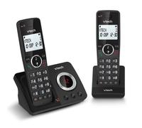 VTech ES2051 DECT Cordless Phone with Answering Machine,Call Block,Easy-to-Read Backlit Display,Landline Phone with 18 Hours Talk-time,Volume Booster,Handsfree Speakerphone,Speed Dial,Twin Handset
