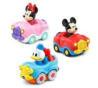 VTech Go! Go! Smart Wheels Disney Starter Pack with Mickey Mouse Convertible, Minnie Mouse Convertible and Donald Duck SUV, Multicolor