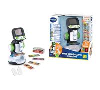 VTech Interactive Video Microscope, Children's Digital Microscope with BBC Original Videos, 2.4 Inch Screen, 200 x Zoom, 9 Illustrated Slides, MicroSD Slot, Italian Language, Batteries Included, 7-99