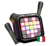 VTech Karaoke Light Party Children's Microphone for Karaoke with Speaker, 2 Wireless Microphones, Bluetooth Connection and Magic Voice, Sound Effects, 25 Keys for Pixel Art, Batteries Included, 7+