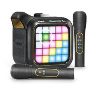 VTech Karaoke Light Party, English | Portable Bluetooth speaker with 2 wireless microphones and animated pixel art that moves to the music. Ages 14+
