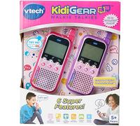 VTech KidiGear Walkie Talkies for Kids, Outdoor 65-foot Long Distance Walkie Talkies with Secure Digital Connection, Suitable for Boys and Girls 5+ years, Pink, English Version