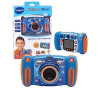 VTech Kidizoom Duo Camera 5.0 For Kids with Colour Display, 5MP, For Photos, Selfies & Videos, 4X Digital Zoom, Games, Photo Editing & Effects, for Infants aged 3, 4, 5, 6, 7 + years, Blue