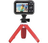 VTech KidiZoom Studio Camera, Red, English | HD video camera kit with green screen and accessories for creating imaginative selfie videos. Ages 5-12