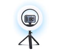 VTech,KidiZoom Video Studio PRO, Children's Digital Camera, Photo, Selfie, HD Video, Colour Screen with Ring Light, Background and Gloves, Green Gift from 7 Years to 14 Years - Content in French