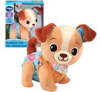 Vtech Krabbel-mit-Mir Puppy Interactive Crawling Dog from 9 Months Plush Toy with Music, Light & Movement Educational Toy for Motor Skills Development for Babies, Boys and Girls