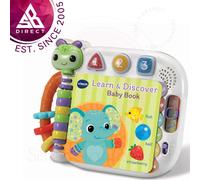 VTech Interactive Baby Book – Learn & Discover, 3 Modes, 13 Wipe-Clean Pages, 6-24+ months, English