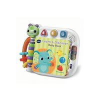 VTech Interactive Baby Book – Learn & Discover, 3 Modes, 13 Wipe-Clean Pages, 6-24+ months, English