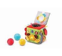 VTech Little Friendlies Discovery Ball Cube, Soft Baby Interactive Toy for Sensory Play with Learning Letters, Shape Sorting and Baby Teether, for 3 Months +, English Version
