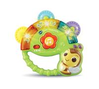 VTech Lumi Tambourine Baby Musical Instrument Interactive Tambourine Rattle Fine Motor Play Musical Experience Gift for Babies from 3 Months - Content in French