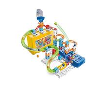 VTech Marble Rush Build and Store Box Set, Construction Set for Kids, 5 Marbles and 62 Building Pieces, Marble Run with Launcher, Building Toy, Track Set for 4, 5, 6 Years Plus, English Version