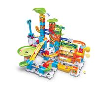 VTech Marble Rush Corkscrew Challenge, Construction Toys for Kids with 10 Marbles and 100 Building Pieces, Electronic Marble Run, Colour-Coded