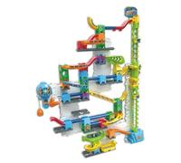 VTech Marble Rush Free Fall Vertical Set, Construction Set for Kids, 93 Building Pieces & 10 Marbles, Interactive Building Toy, Suitable for Ages 6, 7, 8+ Years, English Version