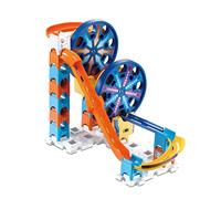 Marble Rush Fun Fair Set, Construction Toys for Kids, 5 Marbles and 26 Building Pieces, Electronic Track Set for Boys & Girls, Colour-Coded Building