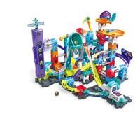 VTech Marble Rush Magnetic Magic, Construction Toys for Kids, 10 Marbles and 120 Building Pieces, Electronic Marble Run Track Set, Exciting Stunts & Tricks, 4 Years +, English Version