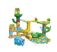 VTech Marble Rush Safari Slides, Construction Set for Kids, 58 Building Pieces & 6 Marbles, Includes 3 Animal Friends, Suitable for Ages 3, 4, 5+ Years, English Version