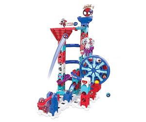 VTech Marble Rush - Spidey Super Spin Challenge SP300 E - Interactive Marble Run with Exciting Track Elements, Various Assembly Options and Guides - For Children Aged 4-12 Years