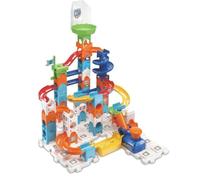 VTech Marble Rush Spiral City, Construction Toys for Kids with 5 Marbles and 62 Building Pieces, Colour-Coded Building Toy, 4 Years +, English Version, Multicolor, 20 x 40 x 30 cm