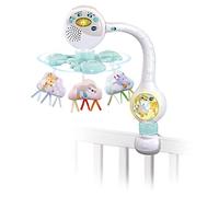 VTech - Mobilo Clip des Baby Loulous, Musical Mobile Baby Bed, Stroller and Seat Shell, 3 Plush Clouds, Night Light, Soft Music and Sounds of Nature, Birth Gift
