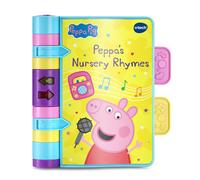 VTech Peppa Pig: Peppa's Nursery Rhymes, Official Peppa Pig Book with Nursery Rhymes, Wipe-Clean Pages, Lights, Songs & Sound Effects, Interactive Toy
