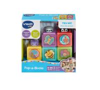 VTech Baby Pop-a-Blocks, Animal Blocks, Cause & Effect Play, Develops Gross Motor Skills, Sensory & Tactile Development, Gift for Ages 6, 9, 12 Months+, English Version