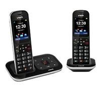 VTech PS1351 Twin Digital Cordless Home Telephone with Answering Machine DECT Caller ID Black