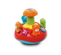 VTech Push & Play Spinning Top | Music, Lights, Animals, Shapes and Colours | Great for Motor Skill, Tactile Stimulation, Language Development & Suitable for Ages 6 Months +