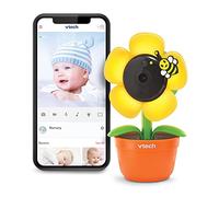 VTech RM9751 Yellow Daisy Smart Wi-Fi Baby Camera, iOS & Android Enabled, 1080p Full HD, Privacy Mode Cover, Night Light, Soothing Sounds & Lullabies, Two-way Intercom,Temperature Sensor, Night Vision