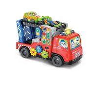 VTech Road Rescue Car Carrier, Interactive Car Carrier Truck, Includes 2 Cars, 55+ Sound Effects, Motor Skills Development, Suitable for Ages 12, 18, 24 Months, English Version