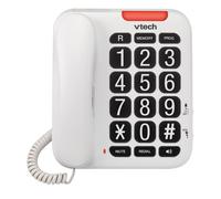 Vtech SA3100 Corded Senior Phone for Elderly with High-Contrast Large Buttons,Multilingual Talking Digits,Visual Ringer,Speed Dial,Speakerphone,No AC
