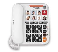 VTECH SN1127 Amplified Corded Answering System. 8 Photo Speed Dial, 90dB Ringer Volume, Big High-Contrast buttons, Audio Booster(+40db), Visual Ringer. Perfect for Seniors, Visually & Hearing Impaired