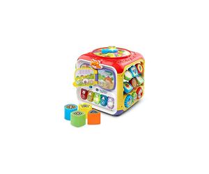 VTech Sort & Discover Baby Activity Cube, Baby Play Centre, Educational Baby Musical Toy with Shapes Sorting, Sound Toy with Different Music Styl