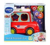 VTech Sort & Discover Car, Educational Stacking Toy for Kids, Baby Musical Toy for Sensory Play, Shape Sorter Toy for Toddlers with Lights and Sounds, for Girls & Boys 12 Months +, English Version