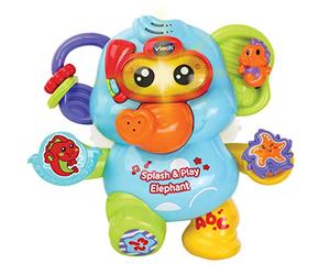 VTech Splash & Play Elephant | Educational Bath Time Activity Toy with Sounds and Phrases | Great for Motor Skills| Musical Toddler Toy Suitable For Ages 12-36 Months, English Version