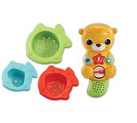 VTech Splashing Fun Otter, Bath Toy for 1 Year Olds + Sensory Bathtub Toy with Lights, Music & 3 Pouring Accessories, Bath Time Gift for Babies & Infants 1, 2, 3 years +, English version